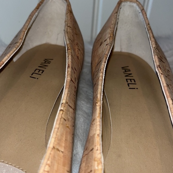 VANELI Natural Cork & Multi Color Captoe Rainbow Stripe Flat size 9 Italy - Picture 17 of 17